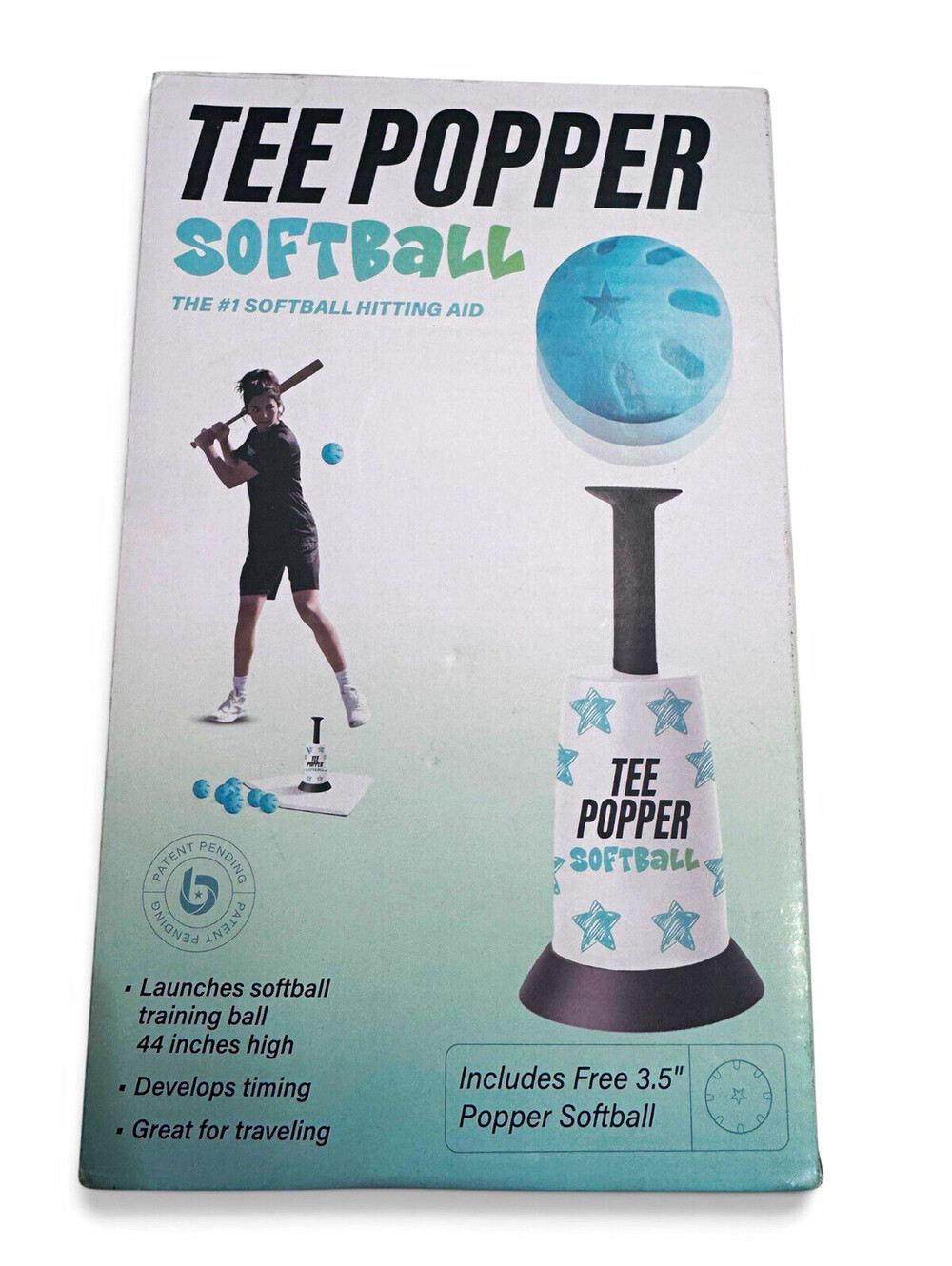 Bandit Sports Tee Popper Softball Portable Batting Tee w/ 3.5" Ball 44 in